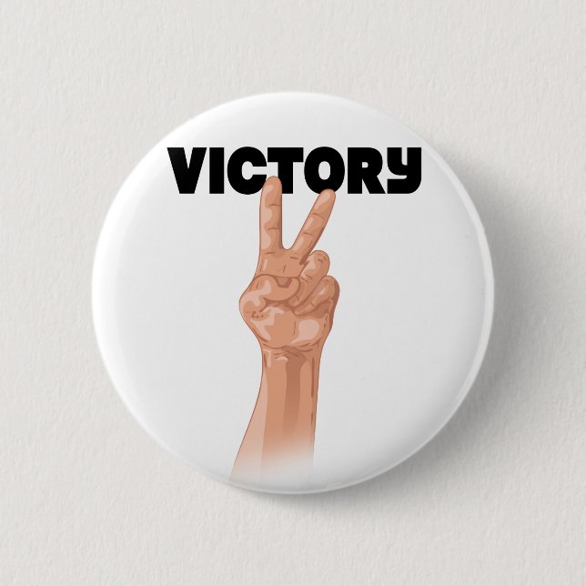 Badge Rond 5 Cm Victoire (Devant)