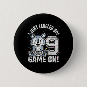Badge Rond 5 Cm Vidéo de cadeaux pour garçon ou fille loup pour 9