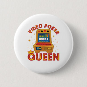 Badge Rond 5 Cm Vidéo Poker Queen
