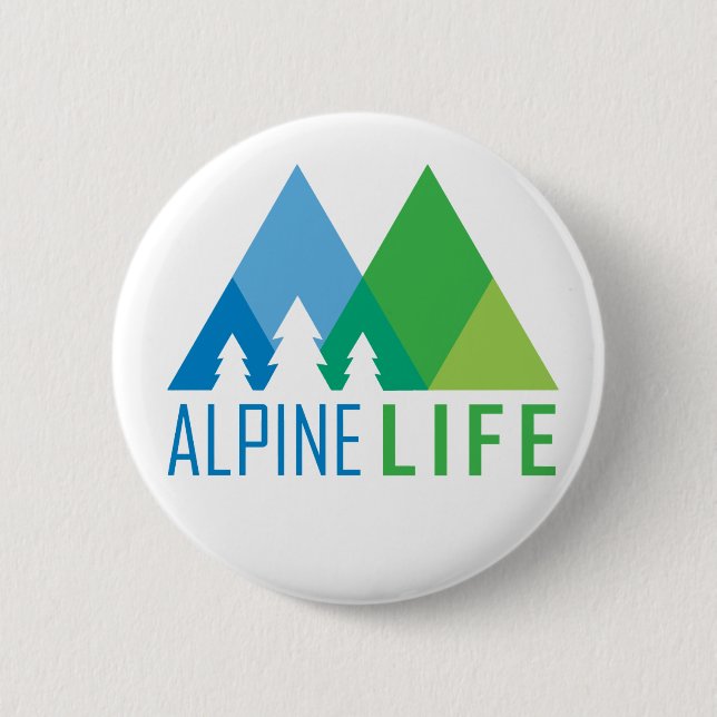 Badge Rond 5 Cm Vie alpine (Devant)