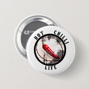 Badge Rond 5 Cm Vie chili chaude