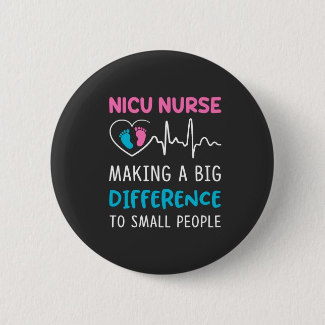 Badge Rond 5 Cm Vie infirmière| Nicu Nurse (Devant)