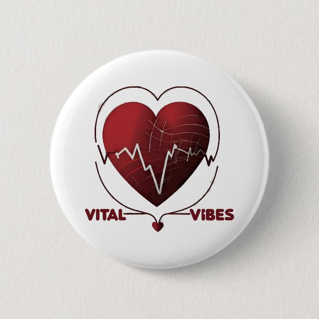 Badge Rond 5 Cm Vie saine (Devant)