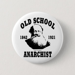 Badge Rond 5 Cm Vieille école  --  Peter Kropotkin