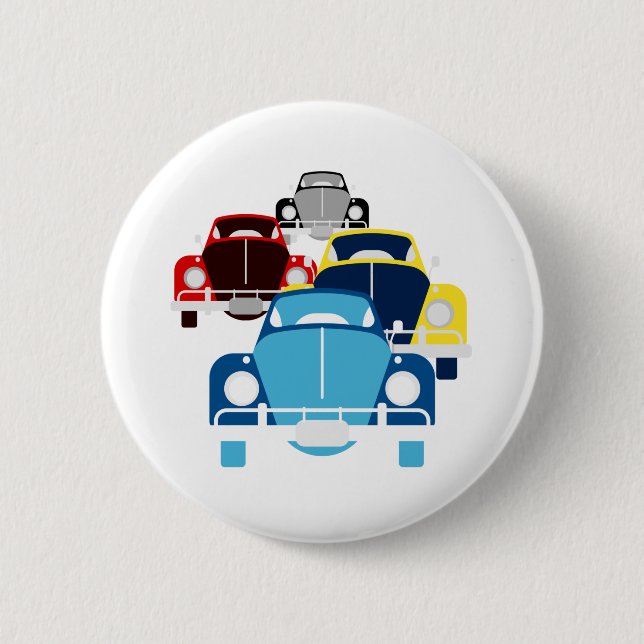 Badge Rond 5 Cm Vieilles voitures (Devant)