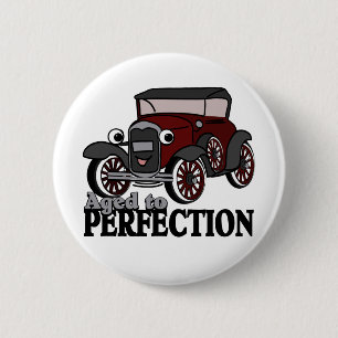 Badge Rond 5 Cm Vieilli à Perfection/ Antique voiture