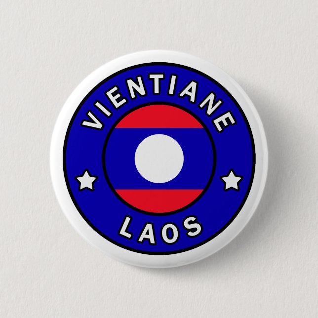 Badge Rond 5 Cm Vientiane Laos (Devant)