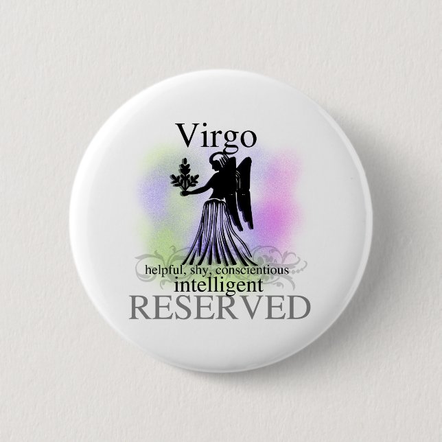 Badge Rond 5 Cm Vierge au sujet de vous (Devant)