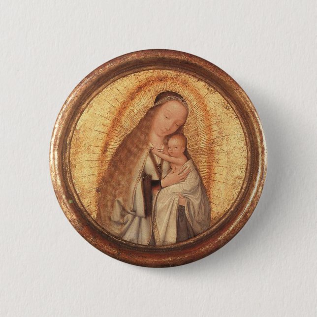 BADGE ROND 5 CM VIERGE AVEC ENFANT (Devant)