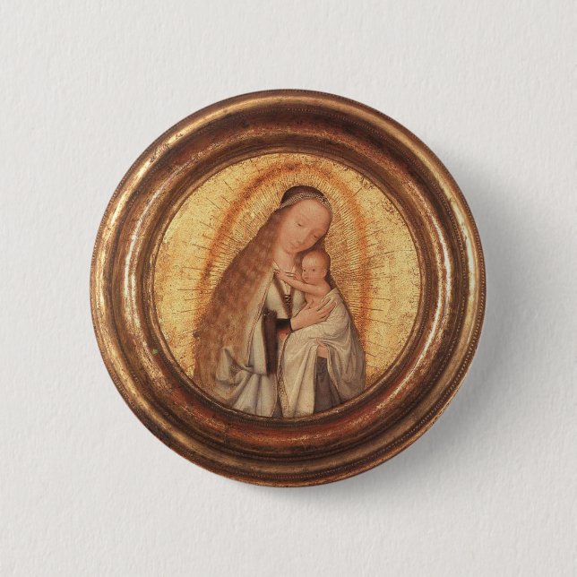BADGE ROND 5 CM VIERGE AVEC ENFANT (Devant)