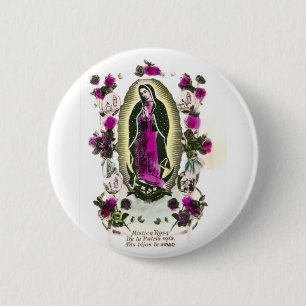 Badge Rond 5 Cm Vierge de Guadalupe
