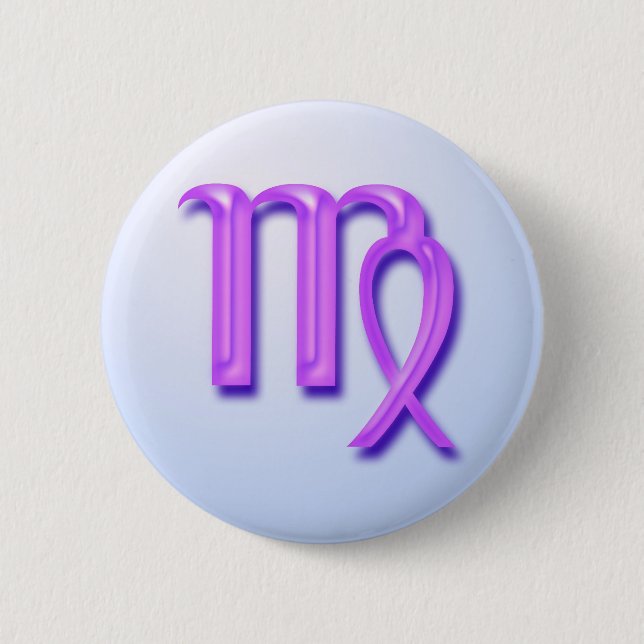Badge Rond 5 Cm Vierge de signe de zodiaque (Devant)