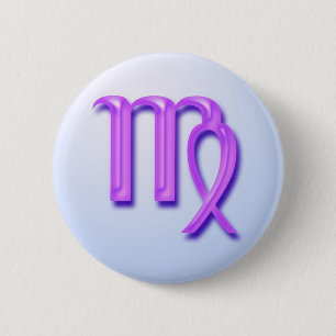 Badge Rond 5 Cm Vierge de signe de zodiaque