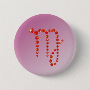 Badge Rond 5 Cm Vierge du 23 août au 23 septembre