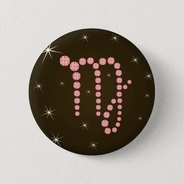 Badge Rond 5 Cm Vierge du 23 août au 23 septembre (Devant)