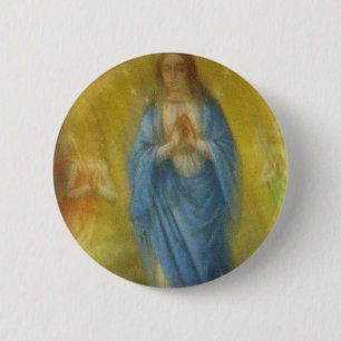 Badge Rond 5 Cm Vierge Marie -   période médiévale