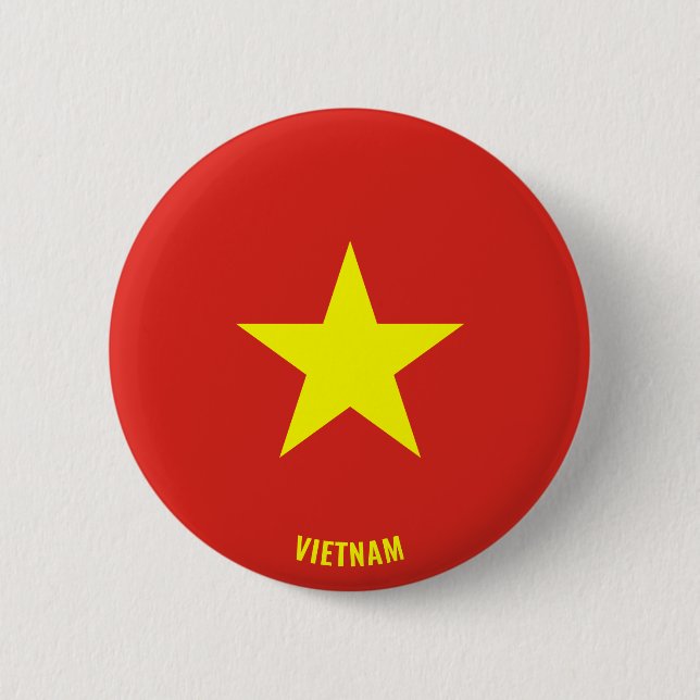 Badge Rond 5 Cm Vietnam Drapeau charmant patriotique (Devant)