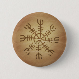 Badge Rond 5 Cm Vieux charmes magiques islandais d'Irresistibility
