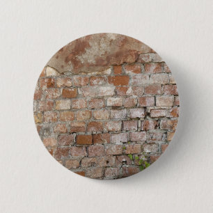 Badge Rond 5 Cm Vieux mur en briques