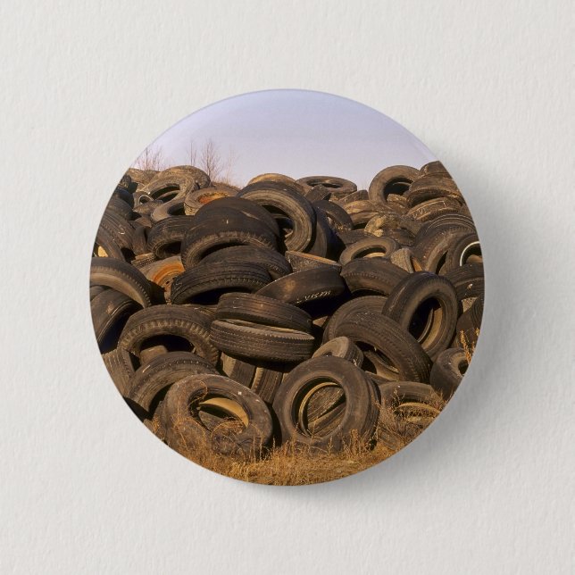 Badge Rond 5 Cm Vieux pneus vidés (Devant)