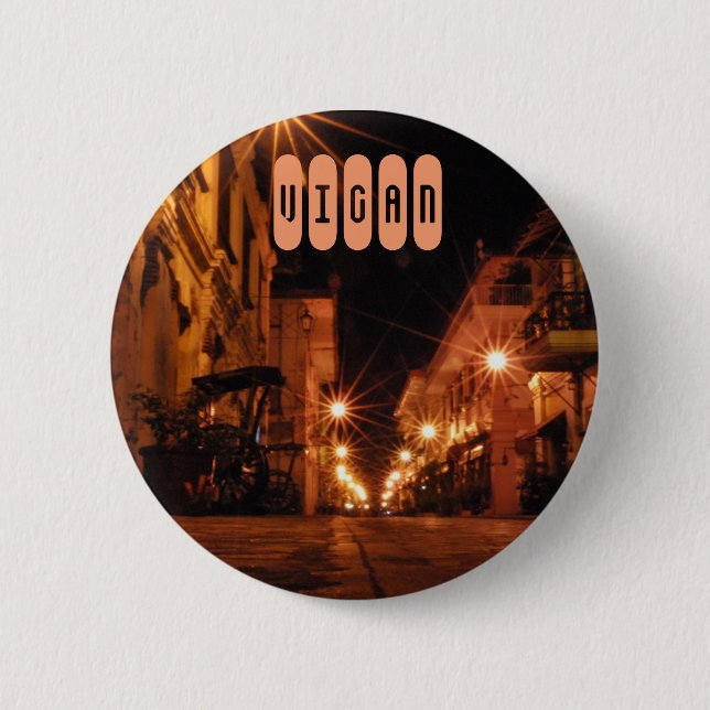 Badge Rond 5 Cm Vigan en Ilocos (Devant)