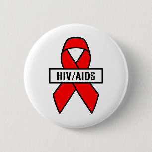 BADGE ROND 5 CM VIH/SIDA