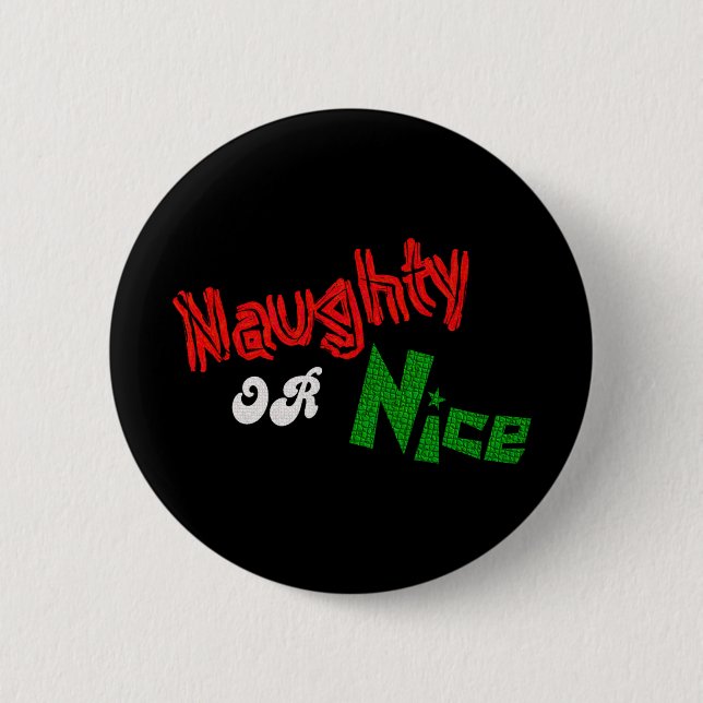 Badge Rond 5 Cm Vilain ou Nice ? Bouton (Devant)
