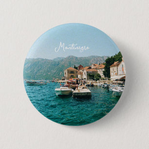 Badge Rond 5 Cm Ville côtière de Perast, Monténégro