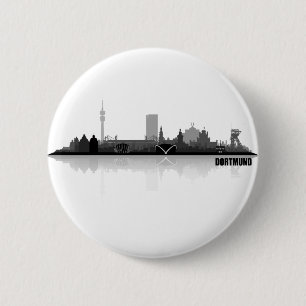 Badge Rond 5 Cm Ville de Dortmund Skyline