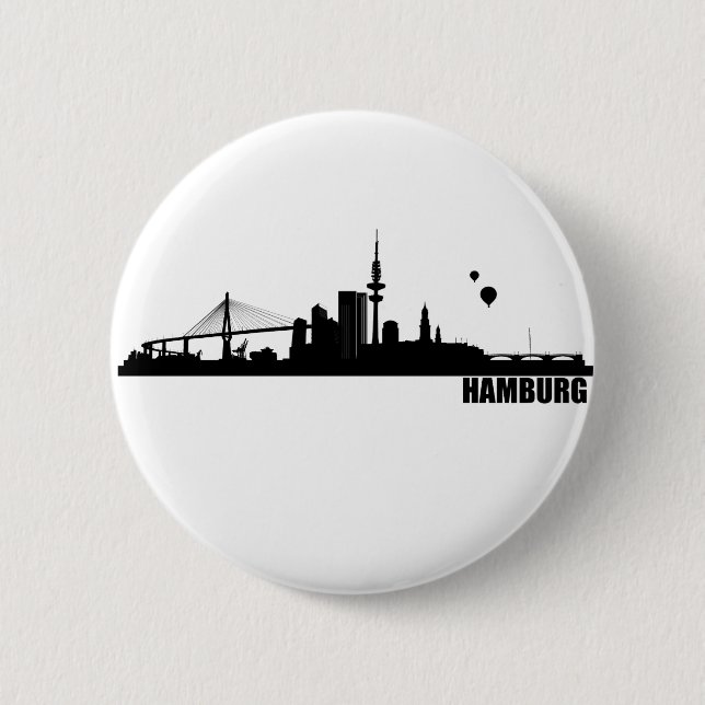 Badge Rond 5 Cm Ville de Hambourg (Devant)