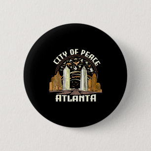 Badge Rond 5 Cm Ville de Paix Atlanta Souvenir Hommes Femmes Géorg