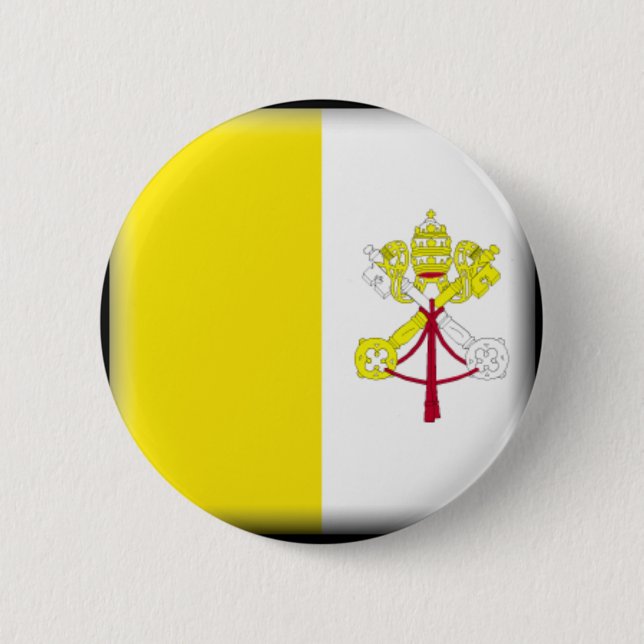 Badge Rond 5 Cm Ville du Vatican (Devant)
