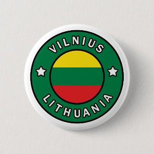Badge Rond 5 Cm Vilnius Lituanie