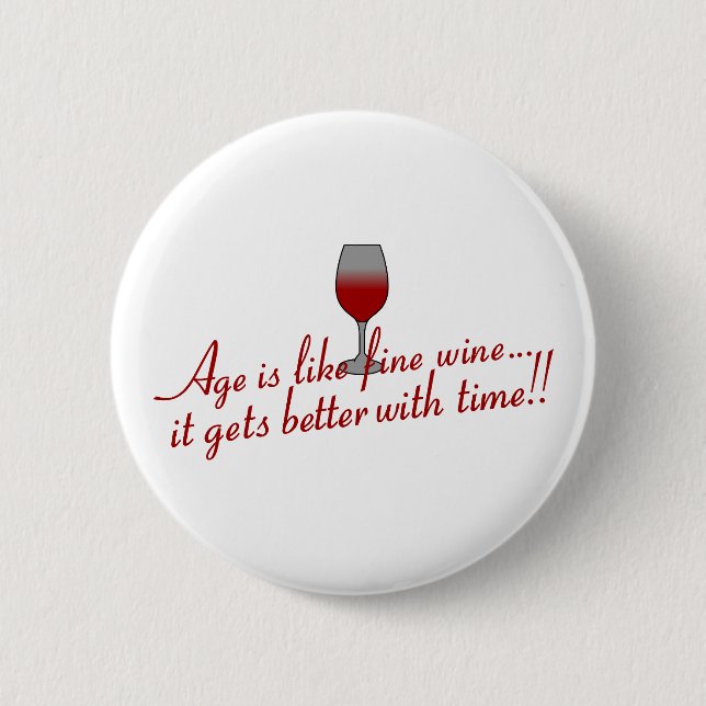 Badge Rond 5 Cm Vin fin d'âge (Devant)