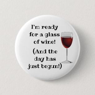 Badge Rond 5 Cm Vin humour alcool Drôle Bouton