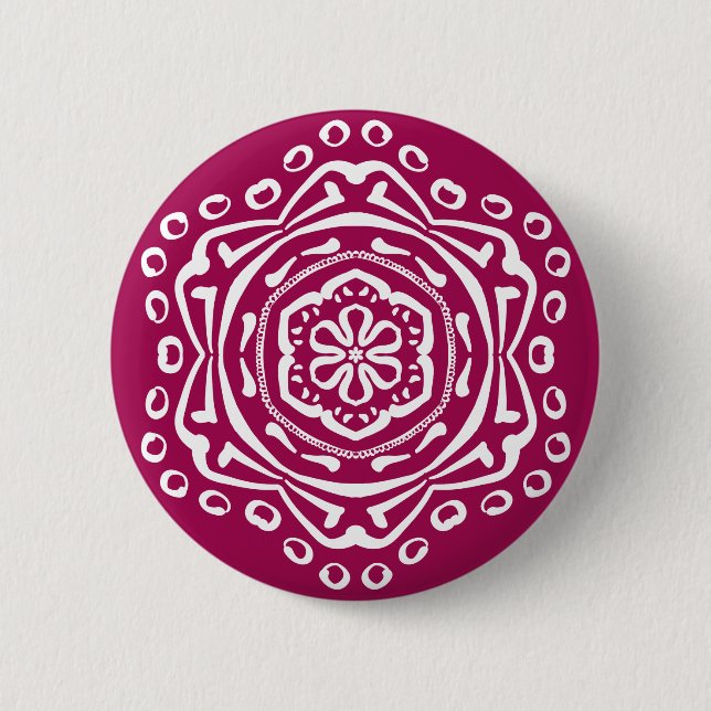 Badge Rond 5 Cm Vin Mandala (Devant)