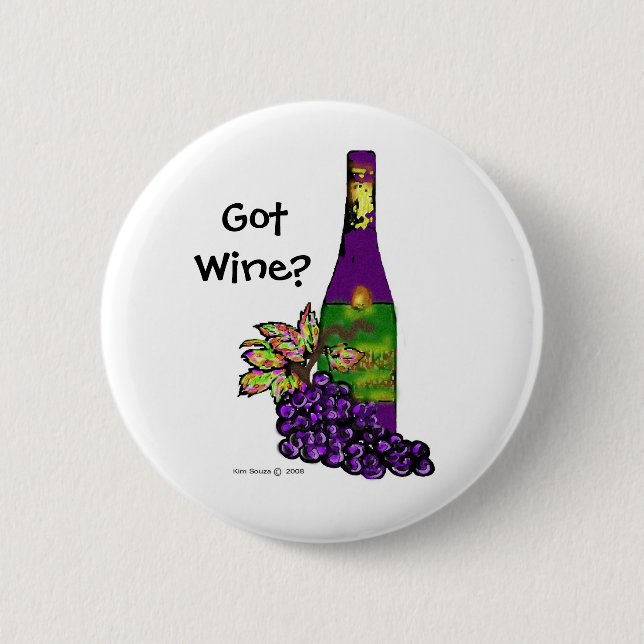 Badge Rond 5 Cm Vin obtenu ? - Bouton (Devant)