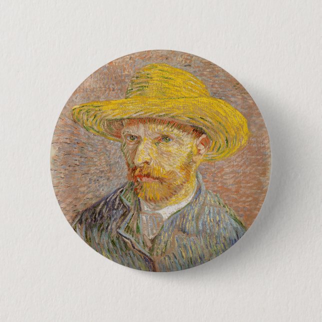 Badge Rond 5 Cm Vincent Van Gogh Auto-portrait peinture impression (Devant)