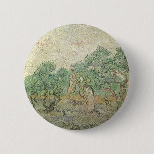 Badge Rond 5 Cm Vincent van Gogh - Cueillette des olives