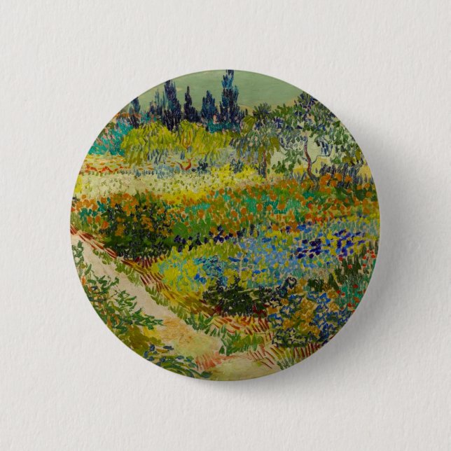 Badge Rond 5 Cm Vincent Van Gogh Garden (Devant)