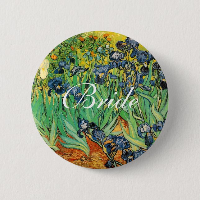 Badge Rond 5 Cm Vincent van Gogh,Iris (Devant)