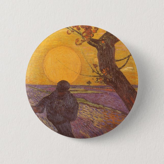 Badge Rond 5 Cm Vincent van Gogh - Le Semeur (Devant)