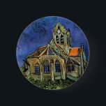 Badge Rond 5 Cm Vincent van Gogh - L'église d'Auvers<br><div class="desc">L'église d'Auvers (1890) de Vincent van Gogh est un Post impressionnisme vintage de peinture religieuse architecturale. Une femme se promenant le long d'un chemin vers la chapelle du village avec de beaux vitraux. Une scène architecturale de la vie quotidienne. À propos de l'artiste : Vincent Willem van Gogh (1853-1890) était...</div>