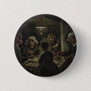 Badge Rond 5 Cm Vincent Van Gogh - Les mangeurs de pommes de terre