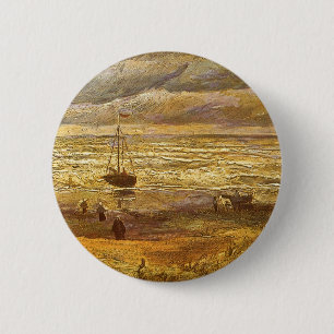 Badge Rond 5 Cm Vincent van Gogh - Mer à Scheveningen