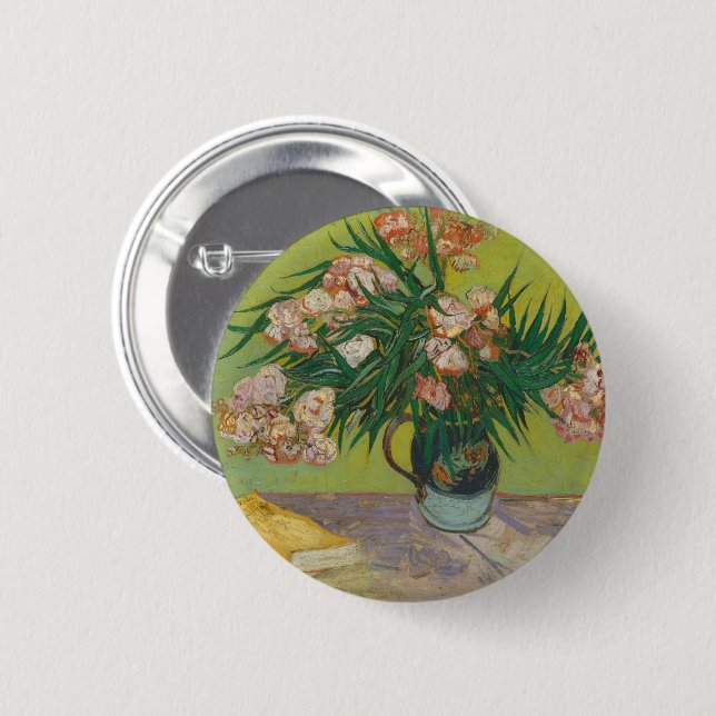 Badge Rond 5 Cm Vincent Van Gogh Oleander (Devant & derrière)