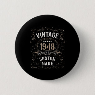 Badge Rond 5 Cm Vintage 1948 Limited Edition Personnalisé