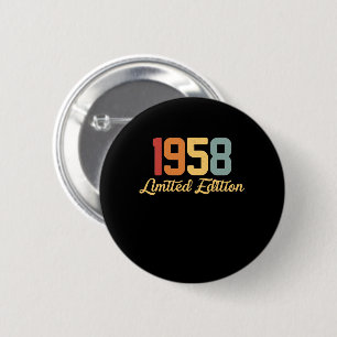 Badge Rond 5 Cm Vintage 1958 Limited Edition