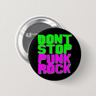 Badge Rond 5 Cm Vintage 1980s Retro Don't Stop Punk Rock Pin
