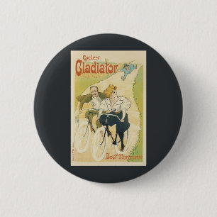 Badge Rond 5 Cm Vintage Art Nouveau, Bicyclettes Gladiator Cycles